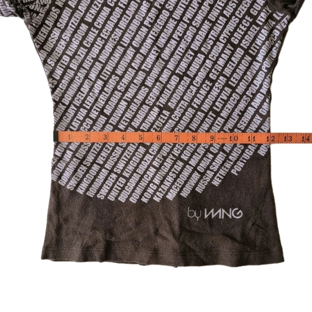 Mango Brown and White Diagonal Country-Print Long Sleeve Tee - Picture 8 of 11
